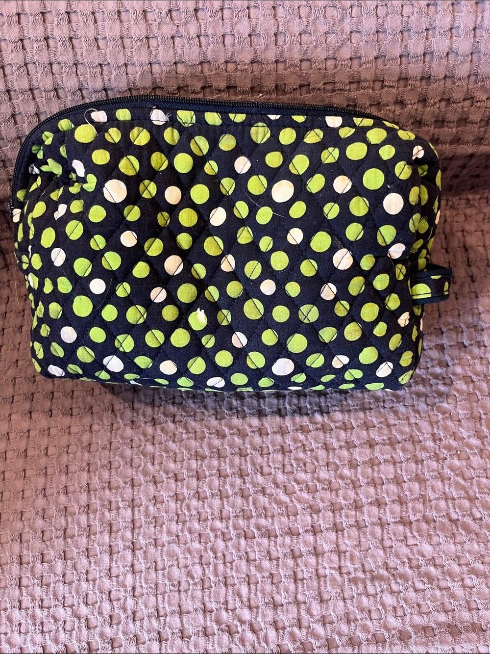 Vera Bradley Retired Lucky You Dots Cosmetic Bag Makeup Pouch Travel Organizer - Picture 4 of 7